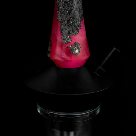 part of the hookah, modern design, on a black background.