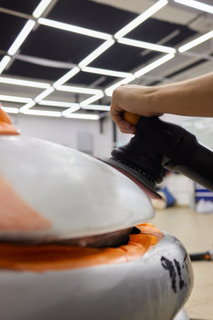Car detailing concept. Auto cleaning and polish