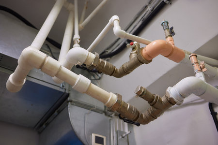 A Complex Plumbing System with Various Pipes and Fittings for Effective Efficiency