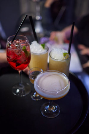 Cheers to Celebration Enjoying Elegant Cocktails That Make Every Toast Special and Memorableの写真素材