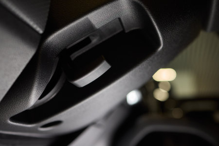 The modern cars steering wheel control panel boosts convenience and performance
