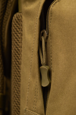 zipper Close-up of backpack . Travelerの写真素材
