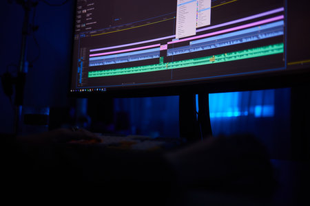 a computer monitor with a lot of lines on it