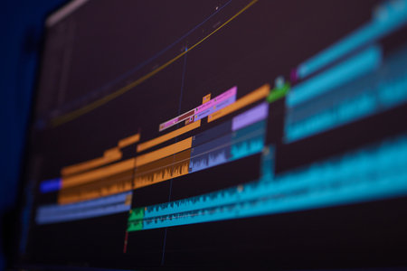 a computer monitor with a lot of lines on it