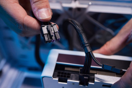 Connecting wire to computer power supply in electrical engineering