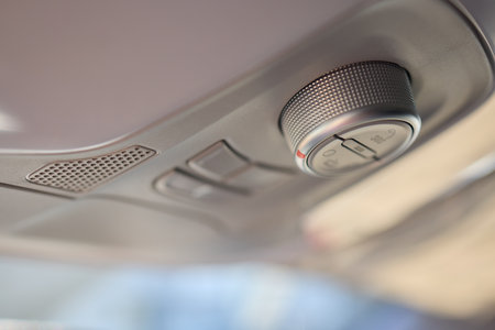 Gadget car sun visor and rearview mirror are automotive exterior accessoriesの写真素材