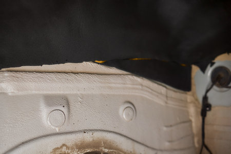 Applying a Protective Coating with a Roller Tool in Various Automotive Work Projects and Techniquesの写真素材