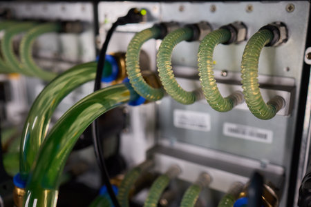 Advanced liquid cooling system enhances performance and efficiency in data centers bitcoin mining farmの写真素材