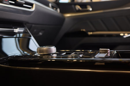 Macro shot of a car gear lever an essential auto partの写真素材
