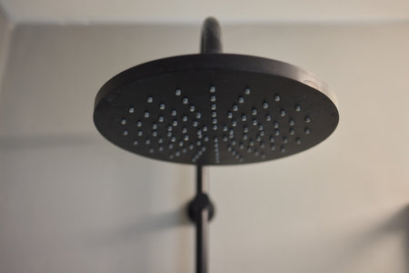 Explore the innovative and modern shower head design ideal for stylish and contemporary bathroomsの写真素材