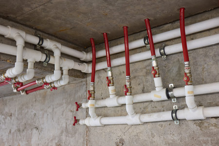 Industrial pipeline system in concrete framework for distribution and maintenance