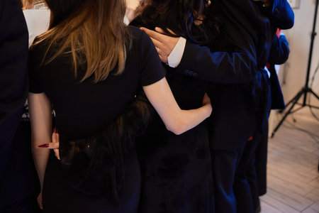 An Elegant Group Celebration Featuring Formal Attire for a Memorable Experience Together