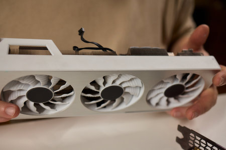 Assembling a graphics card equipped with an advanced and highly efficient cooling system