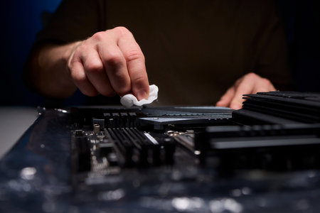Assembling computer components with precision tools for flawless execution and assembly