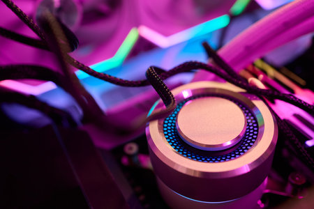 The process of properly installing a CPU cooler water cooling in a custom built personal computer...