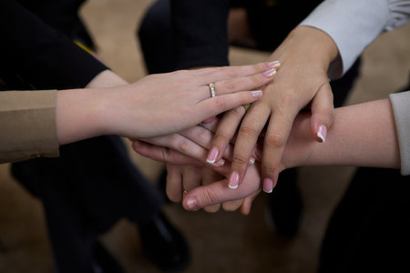 A Symbolic Union of Hands Captured in an Intertwined Gesture Expressing Connection and Affection