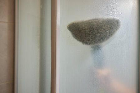 Utilizing an Innovative Tool for Cleaning the Shower Effectively and Efficiently,の写真素材