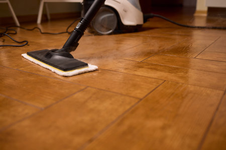 Experience Efficient Steam Cleaning Solutions for Your Wooden Floors to Maintain Their Beautyの写真素材