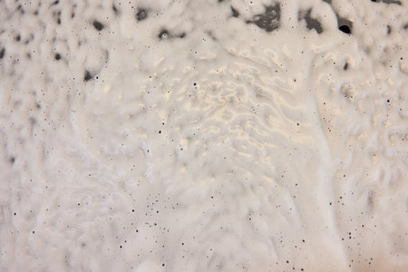 Suds and Streaks on a Smoothly Polished Surface, highlighting the beauty of cleanliness and detailの写真素材