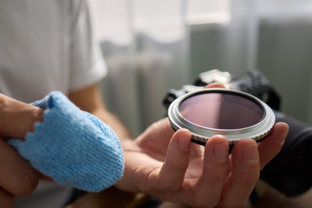 Properly Cleaning Your Camera Lens Filter to Achieve Optimal Photography Resultsの写真素材