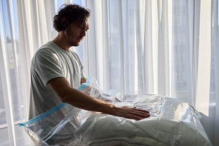 Vacuum Sealing Clothes Effectively for Storage, Preservation, and Space Saving Solutionsの写真素材