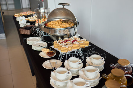 Enjoy a lavish buffet with a variety of tasty pastries and refreshing drinks for any occasion
