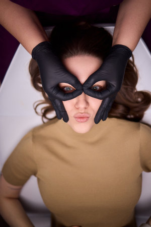 A closeup view showcasing a Cosmetic Treatment being performed with Advanced Tools and techniquesの写真素材