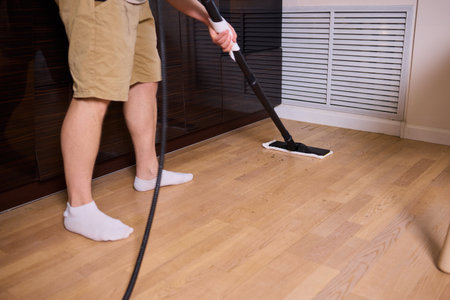 Experience Efficient Steam Cleaning Solutions for Your Wooden Floors to Maintain Their Beautyの写真素材