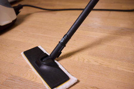 Experience Efficient Steam Cleaning Solutions for Your Wooden Floors to Maintain Their Beautyの写真素材