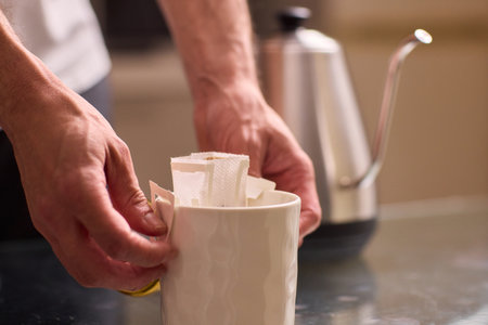 Brewing Coffee with Exceptional Precision An Indulgent Ritual for Every Coffee Lovers Delightの写真素材