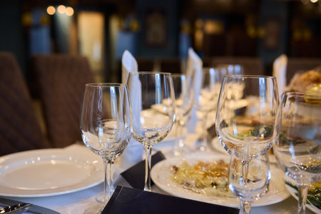 Creating an Elegant Dining Table Setup is perfect for any Special and Memorable Occasionsの写真素材