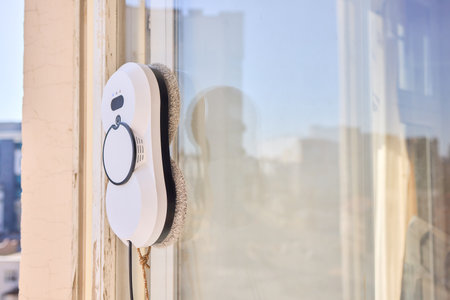 Introducing a Robotic Window Cleaner That Makes Glass Maintenance Effortless and Easyの写真素材