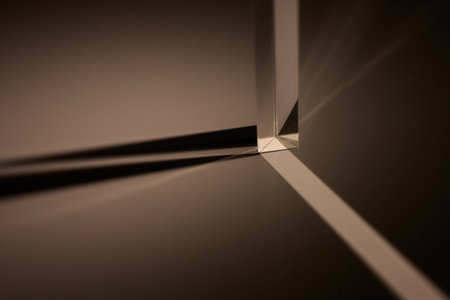 Light Refraction Through a Prism, Which Creates Beautiful and Colorful Spectrumsの写真素材