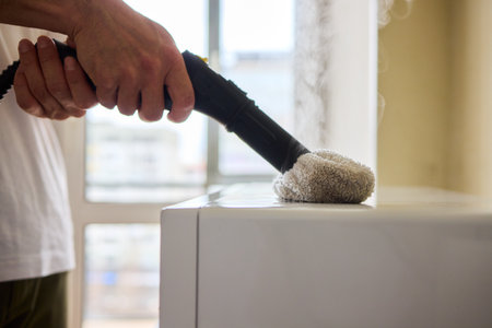 Utilize Efficient Microwave Cleaning Techniques with Modern and Innovative Tools for Householdsの写真素材