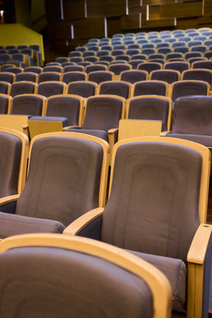 A visually appealing Empty Auditorium Seating arrangement showcasing Modern Chairs for events