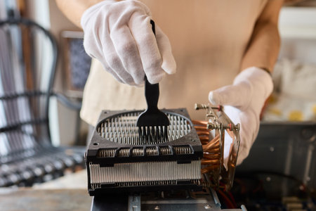 The Precision Maintenance of Computer Components Should Be Done with Proper Care and Attentionの写真素材