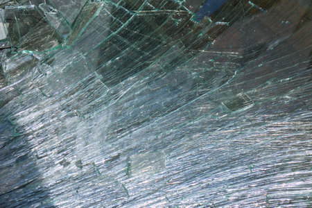 Extraordinary shattered glass reflection captivates with intricate details and vibrant colors