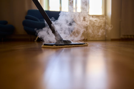 Experience Efficient Steam Cleaning Solutions for Your Wooden Floors to Maintain Their Beautyの写真素材
