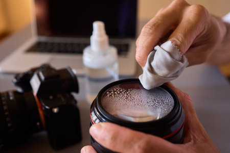 Successfully Cleaning Your Camera Lens with a High-quality Microfiber Cloth to Ensure Clarity