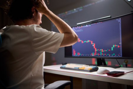 Analyzing Stock Market Trends Using Advanced Computer Software and Techniques for Insightsの写真素材