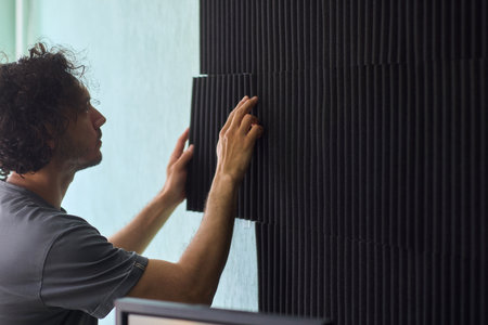 Guidance on Installing Acoustic Foam Panels Effectively for Achieving Soundproofing Benefitsの写真素材