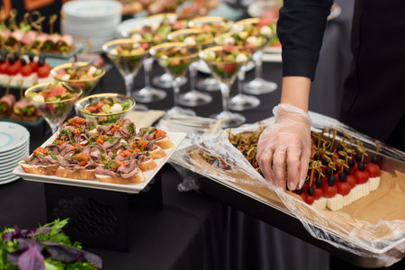 An Elegant Assortment of Gourmet Desserts and Savory Snacks Beautifully Arranged on Table