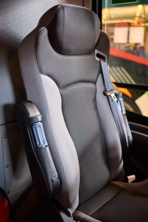 A Comfortable and Modern Bus Seat Design Enhancing Overall Passenger Experience and Contentmentの写真素材