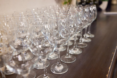 An Elegant and Charming Lineup of Crystal Clear Champagne Flutes Featured at the Event
