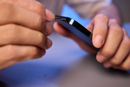 The Innovative Smartphone Cleaning Device is Being Demonstrated During Use and Functionality