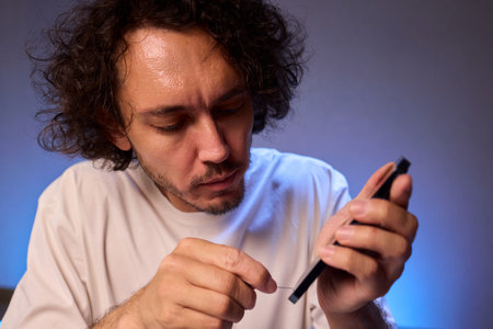 The Innovative Smartphone Cleaning Device is Being Demonstrated During Use and Functionality