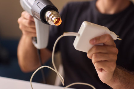 Utilizing a Heat Gun for a Wide Range of Different DIY Projects and Applicationsの写真素材