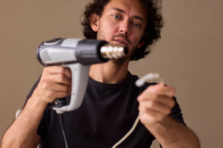 Exploring Crafting Techniques Utilizing the Heat Gun Effectively in Various Art Projectsの写真素材