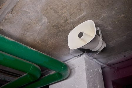 Emergency Speaker System Used in Industries for Effective Alerts and Danger Avoidanceの写真素材