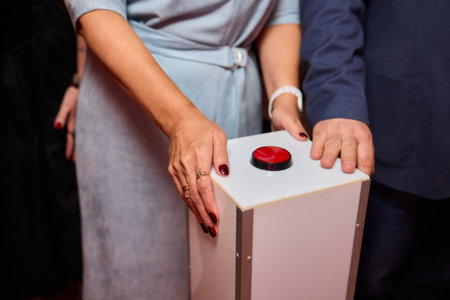 The Exciting Quiz Show Contestants Are All Set and Ready to Play for an Amazing Experienceの写真素材